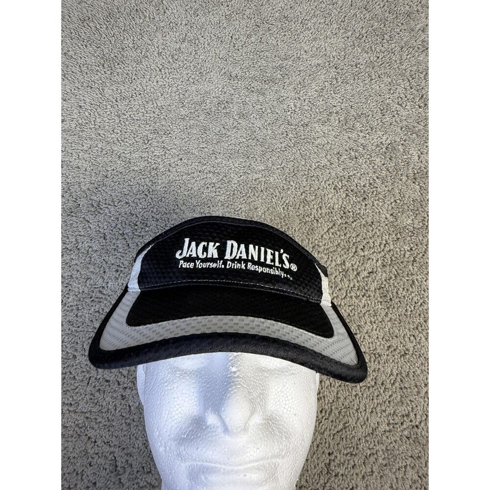 Jack Daniel's Hat Visor Strap Back Mens One Size Black NASCAR Chase Authentic
